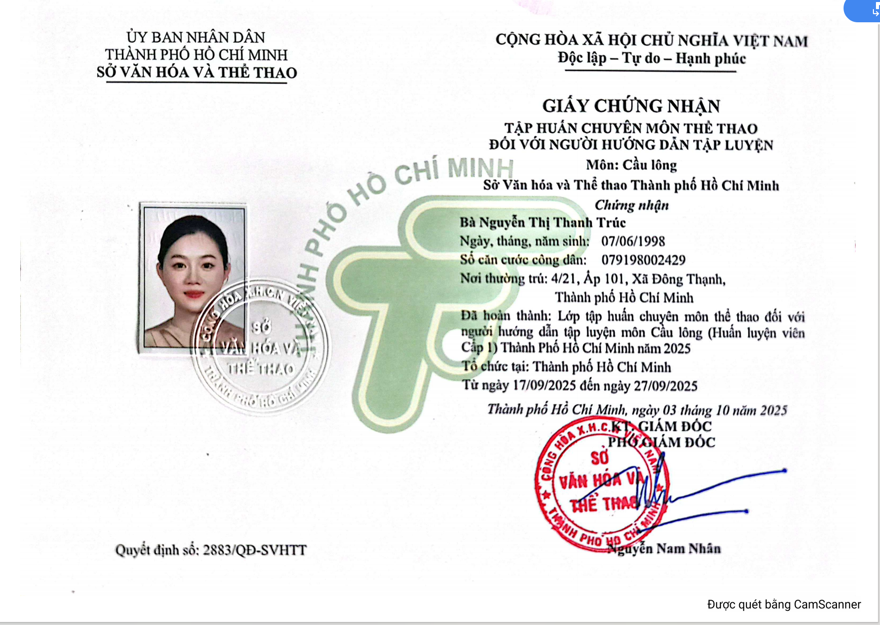 CẦU LÔNG CHÂU TỬ