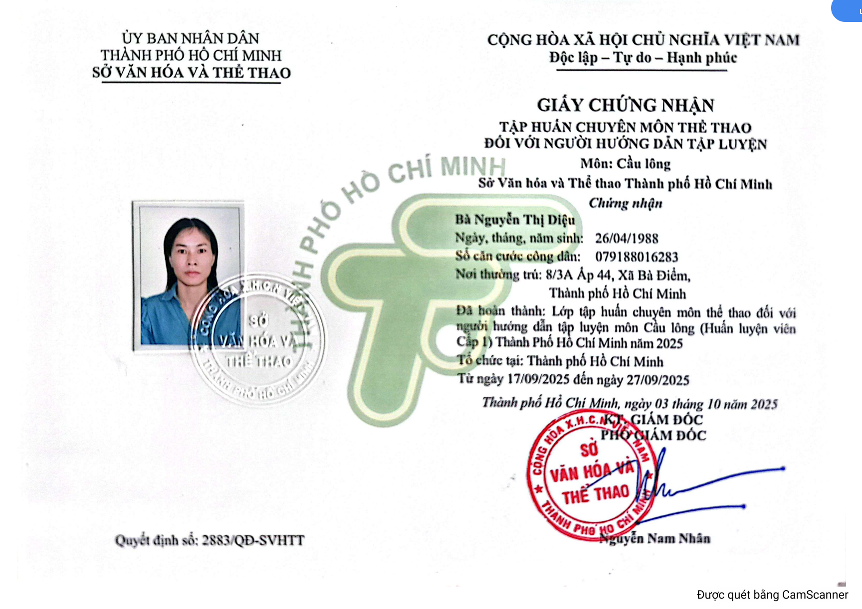 CẦU LÔNG CHÂU TỬ